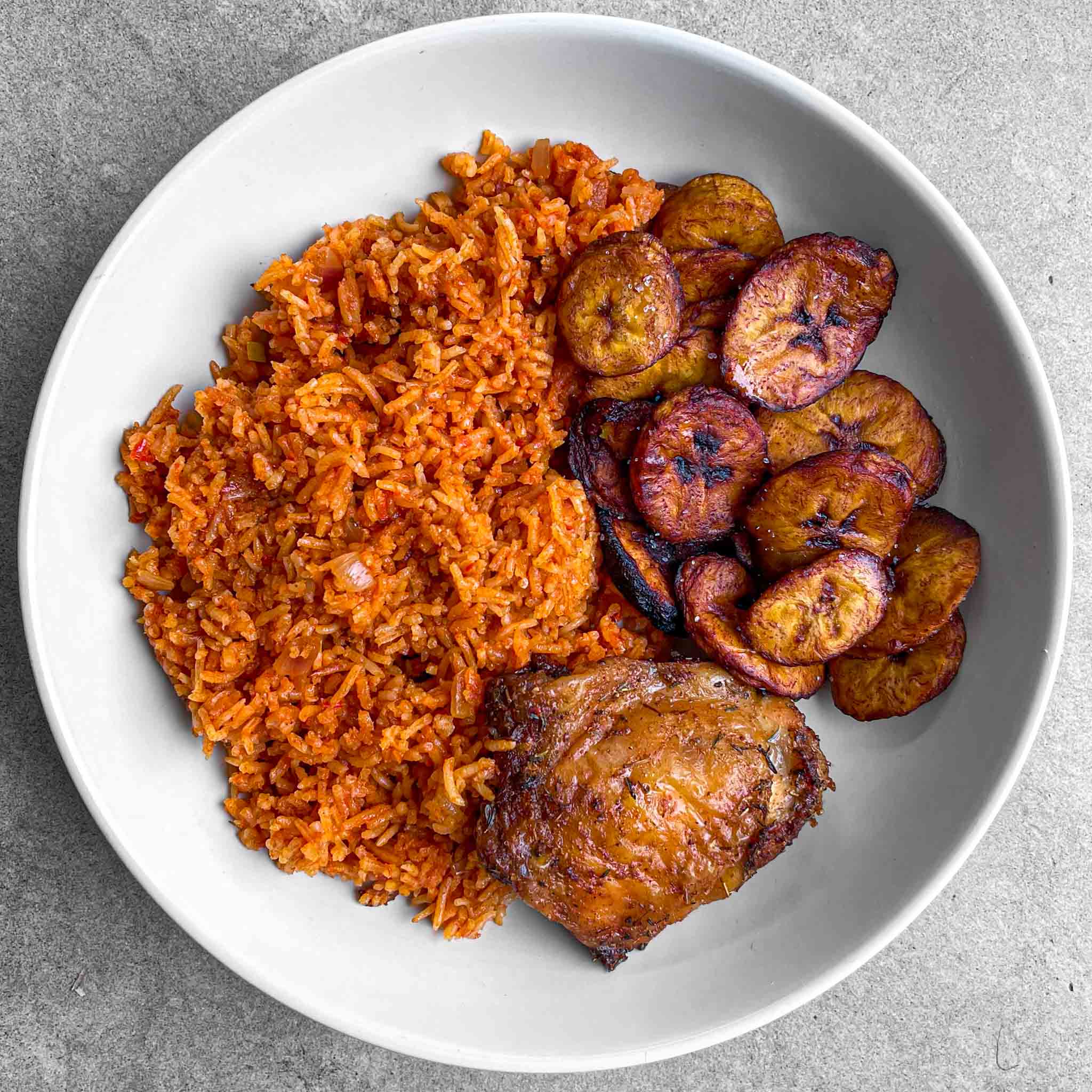 Jollof with plantain